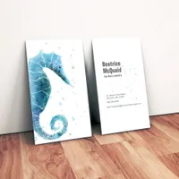 Watercolor Seahorse Nautical Business Card