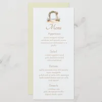 Elegant Beach Arch Minimalist Wedding Menu
