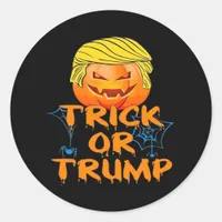 Halloween Trumpkin Classic Classic Round Sticker