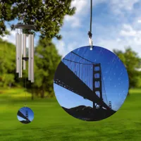 Golden Gate Bridge Photo Edit - Rainy Night Wind Chime