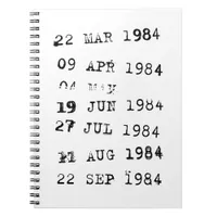 Library Stamps Date Due 1984 Notebook