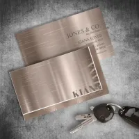 Minimal Metal Sheen & Foil Bronze Std ID791 Business Card