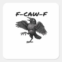 F Caw F Essential Vintage Graphic Look Square Sticker