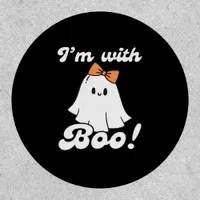 Im With Boo Funny Retro Style Patch