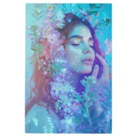 *~* Meditating Woman Spiritual FLORAL SC4 Esoteric Metal Print