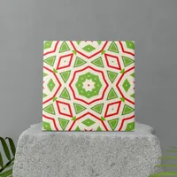Decorative Moroccan Mosaic Red Green White Pattern Ceramic Tile