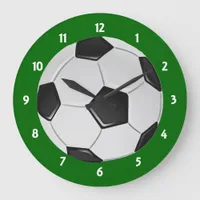 American Soccer or Association Football Ball Large Clock
