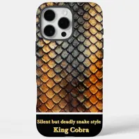 Intricate patterns of natural snakeskin in detail iPhone 16 pro max case