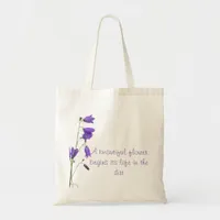 Bluebell floral quote  tote bag