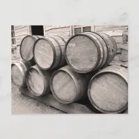 Wooden Whiskey Barrels Postcard