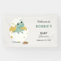 Festive and Adorable Dino-Themed Baby Shower Party Banner