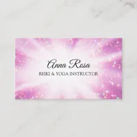 *~* Reiki Massage Healing Sparkle Rays Business Card