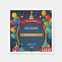 Happy Birthday Invite  Napkins