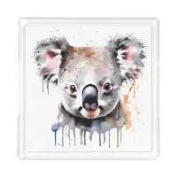 Koala Bear Portrait Acrylic Tray