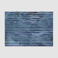 Blue Striped Pattern Tissue Paper