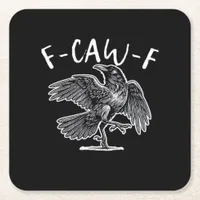 F-Caw-F Classic Retro Square Paper Coaster