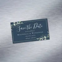 BUDGET Eucalyptus Watercolor Wedding Save The Date Business Card Magnet