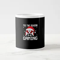 Tis The Season To Gaming Christmas Gamer Heartbeat Giant Coffee Mug