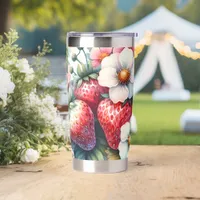 Floral Strawberry Tumbler