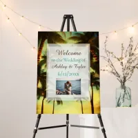 Welcome to Our Wedding | Palm Trees and Sunset Foam Board