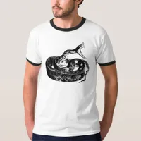 Snake, Cobra Mens Black and White Shirt
