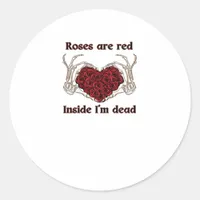 Are Red Im Dead Classic Style Classic Round Sticker