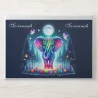 Neon Colorful Holographic Decorated Elephant | HP Laptop Skin