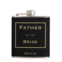 Father of The Bride typography/Name/Gift Flask