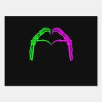 Skeleton Hands Heart Sign Retro Halloween Retro Vi