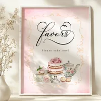 Bridal Shower Favor Sign – Tea Party Theme