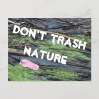 Trash in the River Don't Trash Nature Postcard