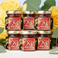 Elegant 29th Garnet Wedding Anniversary Honey Jar Favors