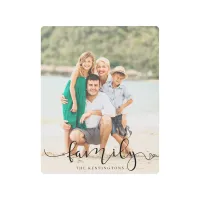 Modern Family Love Typography Photo Metal Print