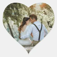 Personalized Photo Heart Sticker