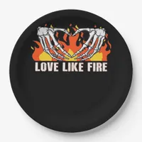 Like Classic - Skeleton Hands Heart  Paper Plates