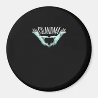 Grandma Zombie Hand Heart Halloween Costume Family Magnet