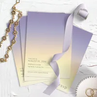 Mood Gradient Wedding Indigo Sunset ID741 RSVP Card