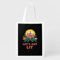 Let's Get Lit  Grocery Bag