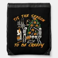 Halloween Creepy Season The Season To Be Creepy Drawstring Bag