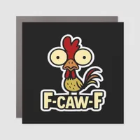 F-Caw-F Classic Vintage Graphic Car Magnet