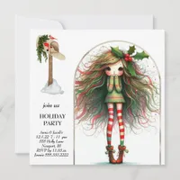 *~* 5 Fantasy Cute Sweet Woman Elf Standing Invitation