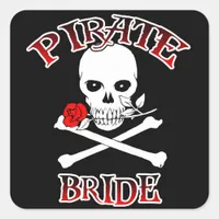 Pirate Bride Square Sticker