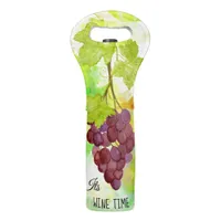 *~* Wine Time Tote Grapes Wine Bottle Wine Bag