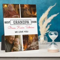 Best Grandpa Ever Photo Collage Plaque