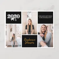 Graduation Announcement 2020 Photo Collage Postcard