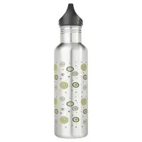 Abstract Circles and Dots Stainless Steel Water Bottle