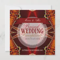 Bollywood Bohemian Wedding Reception Invites