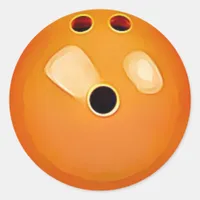 Orange Bowling Ball Stickers