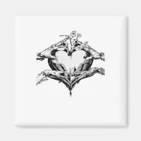 Protecting A Heart Skeleton Hand Heart Classic Magnet