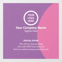 Sleek Corporate Promotional Customizable Branded Window Cling